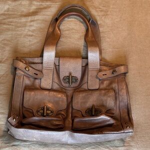 Tarnish Brown Leather Shoulder Bag